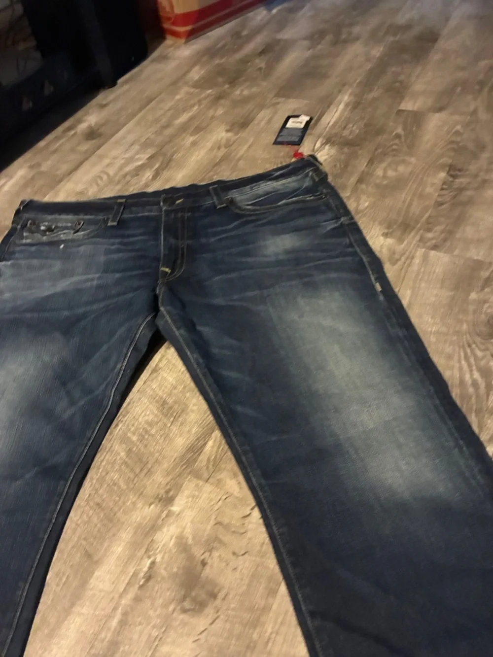 Vintage True Religion Billy Relaxed Bootcut Jeans Dark Wash Denim SZ 44 NWT New